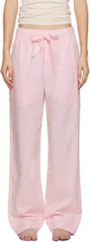 Tekla Pink Poplin Pyjama Pants In Soft Pink