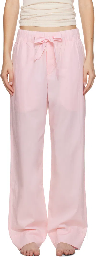 Tekla Pink Poplin Pyjama Pants In Soft Pink
