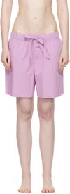Tekla Pink Poplin Pyjama Shorts