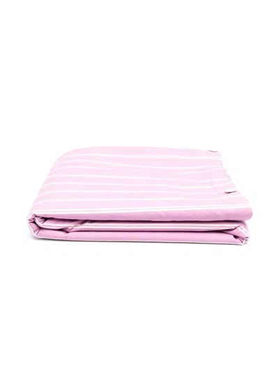 Tekla Pinstripe Duvet Cover In Rosa