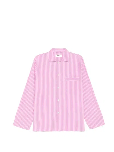 Tekla Poplin Long-sleeved Shirt In Pink