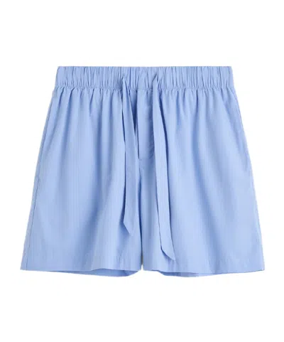 Tekla Poplin Pajama Pants In Blue