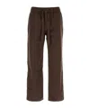 Tekla Comfortable Poplin Sleepwear Trousers In Brown