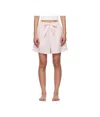 Tekla Pink Poplin Pyjama Shorts In Pink