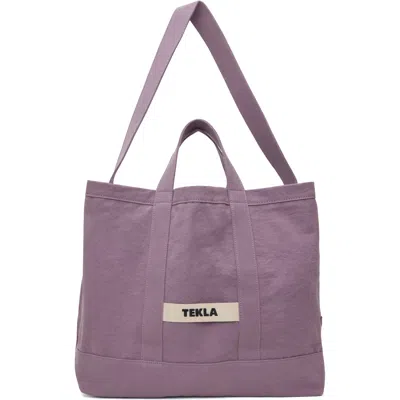 Tekla Purple Beach Tote In Port