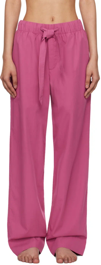 Tekla Purple Drawstring Pyjama Pants In Lingonberry