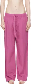 Tekla Purple Poplin Pyjama Pants
