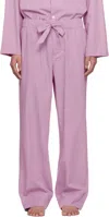 Tekla Purple Poplin Pyjama Pants In Purple Pink