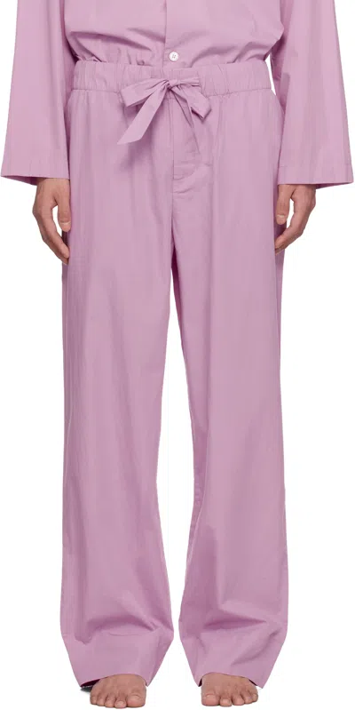 Tekla Purple Poplin Pyjama Pants In Purple Pink