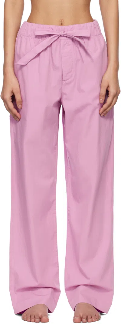 Tekla Purple Poplin Pyjama Pants In Purple Pink