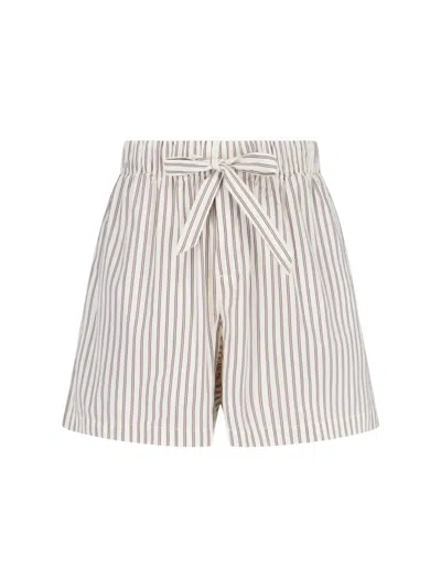 Tekla Pyjama Shorts In Crema
