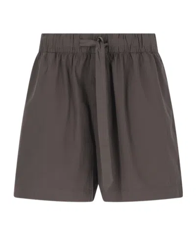 Tekla Pyjamas Poplin Shorts In Brown