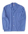 Tekla Pyjamas Shirt Boro Stripes In Blue