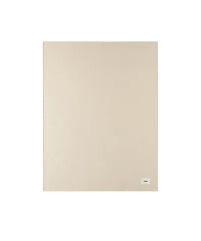 Tekla Rectangular Brushed Wool Blanket In Neutral
