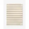 Tekla Wool Blend Blanket 130cm X 180cm Ruck Stripes In Neutral