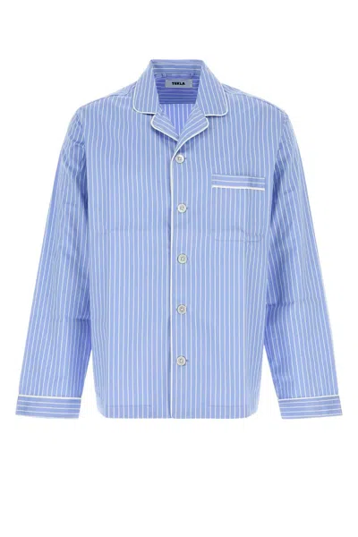Tekla Sateen, Pyjamas Shirt In Blue