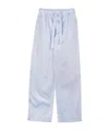 Tekla Blue Sateen Pyjama Pants In Blue