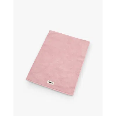 Tekla Shaded Pink Bordered Organic-cotton Bath Mat 70cm X 50cm