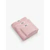 Tekla Shaded Pink Stripes Striped Organic-cotton Washcloth 30cm X 30cm