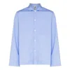Tekla Organic Cotton Poplin Button-up Pajama Shirt