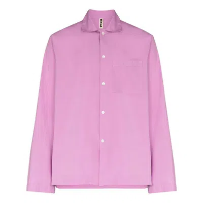 Tekla Organic Cotton-poplin Pajama Shirt In Pink