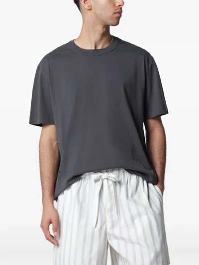 Tekla Black Washed Short-sleeve T-shirt In Gray