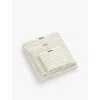 TEKLA SIENNA STRIPES BORDERED ORGANIC-COTTON HAND TOWEL 50CM X 80CM