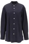 Tekla Slate Cotton Pyjama Shirt In Blue