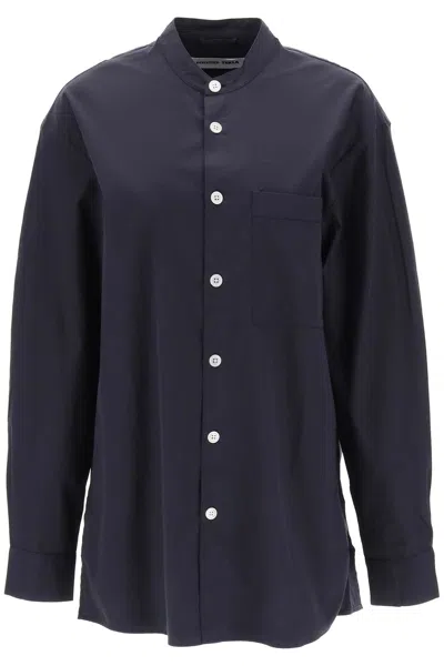 Tekla Slate Cotton Pyjama Shirt