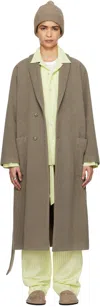 Tekla Ssense Exclusive Taupe Auralee Edition Robe Coat In Soil