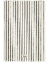 Tekla Stripe Bath Mat In Racing Green