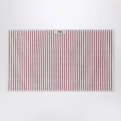 Tekla Striped Bath Towel 50x90 Cm In Red