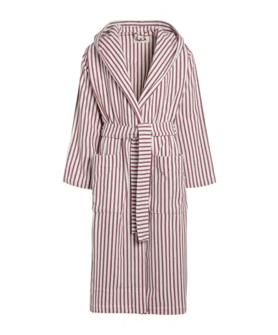 TEKLA STRIPED BATHROBE