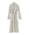 Tekla Striped Bathrobe In White