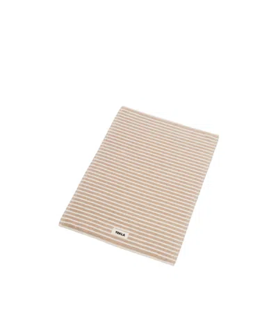 Tekla Striped Bathroom Mat In Neutral