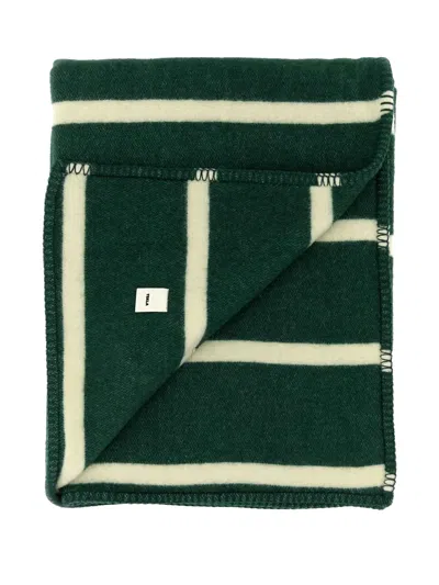 Tekla Striped Blanket In Green
