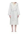 Tekla Striped Hooded Bathrobe In Blue