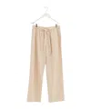 Tekla Striped Pajamas Trousers In Brown