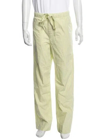Pre-owned Tekla Striped Pants W/ Tags In Green