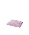 Tekla Striped Percale Pillowcase In Pink