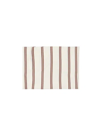 Tekla Striped Pillowcase In Cream