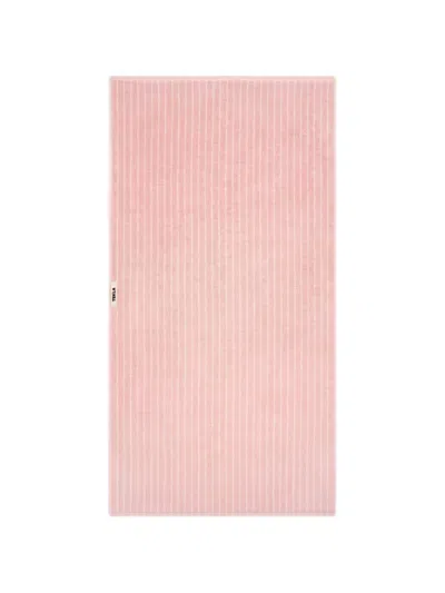 Tekla Striped Terry Towel In Pink