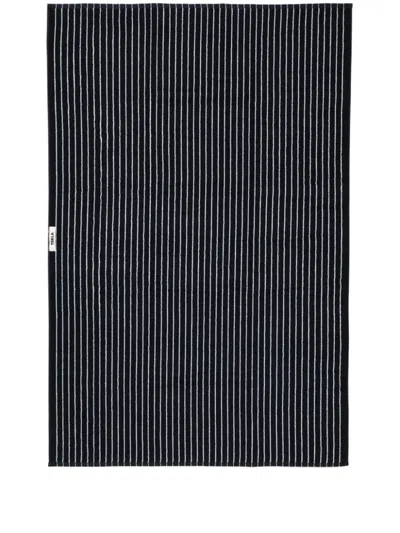 Tekla Striped Towel In Black