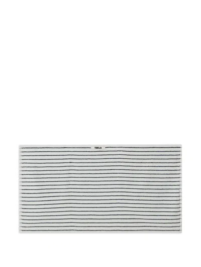 Tekla Striped-pattern Hand Towel In Gray