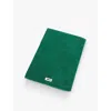 Tekla Teal Green Bordered Organic-cotton Bath Mat 70cm X 50cm