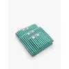 Tekla Teal Green Stripes Striped Cotton Washcloth 30cm X 30cm