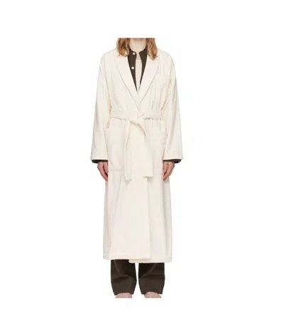 Tekla Terry Classic Bathrobe In White