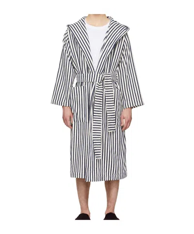 Tekla Terry Cloth Hooded Bathrobe In White