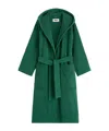 Tekla Green Hooded Bathrobe In Green