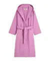 Tekla Terry Hooded Bathrobe In Purple